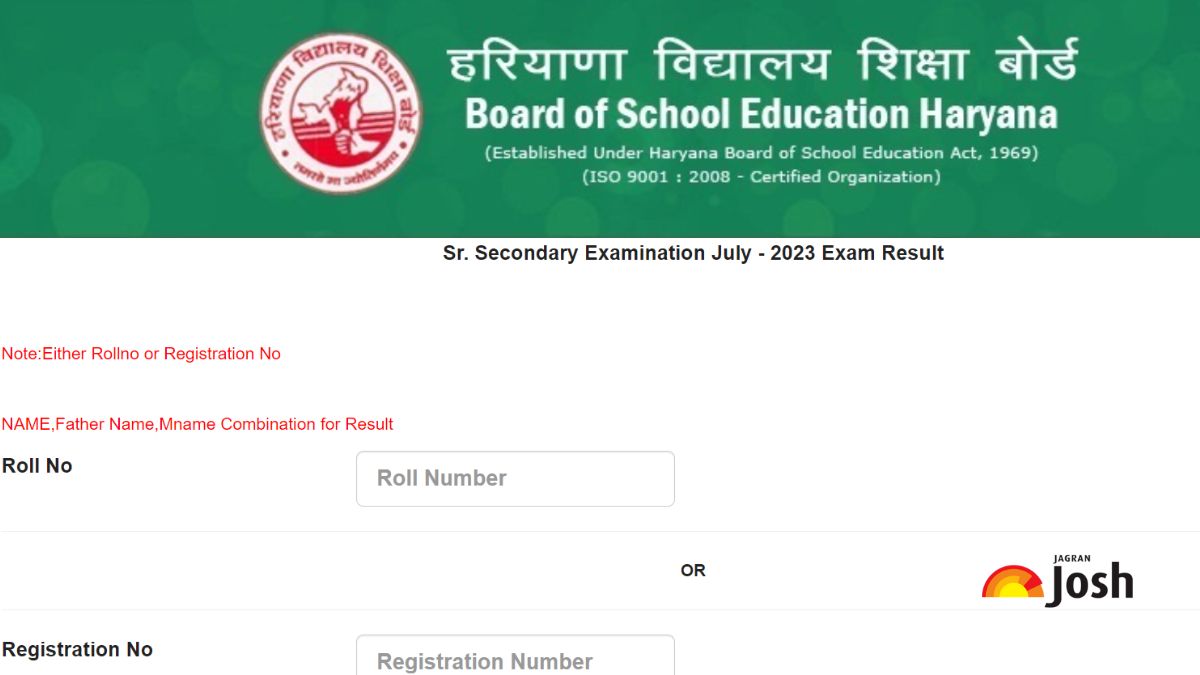 HBSE Haryana Class 12 Compartment Result 2023 Out on Get