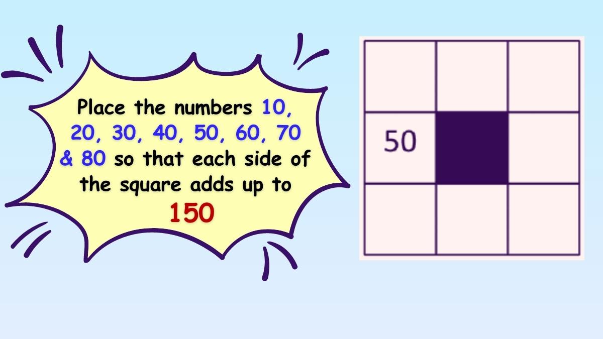 Math Riddle Fill The Square