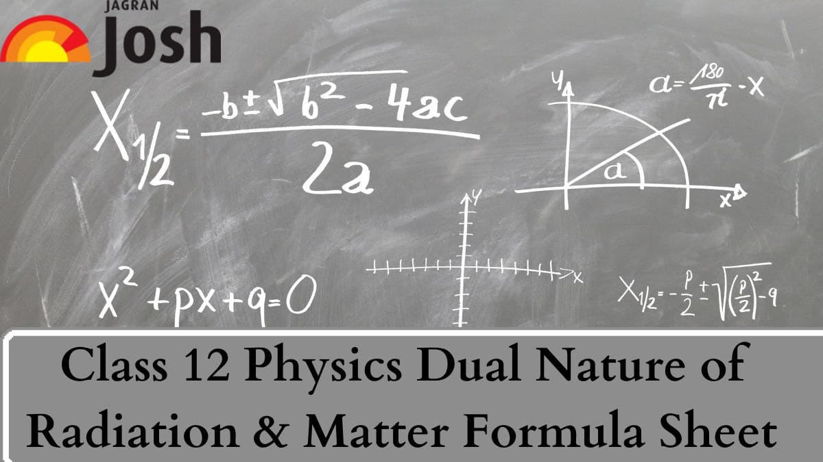 CBSE Class 12 Physics Dual Nature of Radiation and Matter Formula List, Definitions, and Diagrams