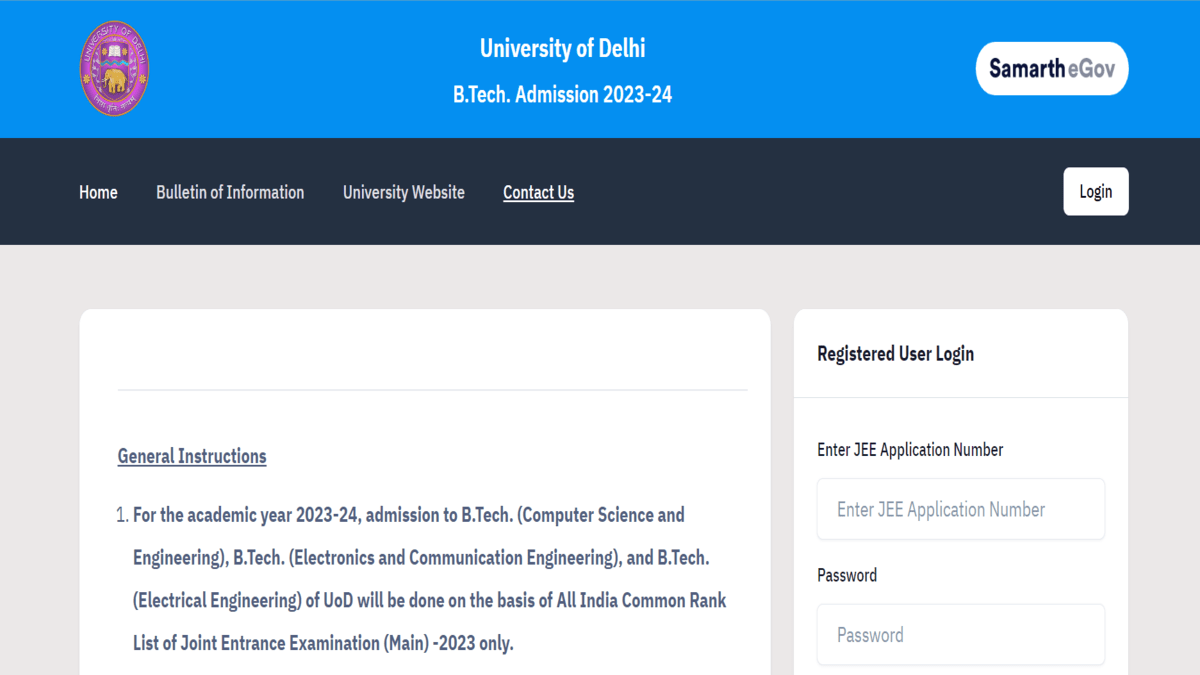 Delhi University BTech Seat Allotment List 2023 For Round 2 Releases ...