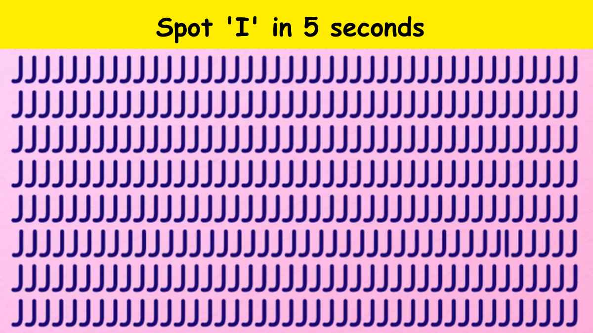Even children can spot ‘I’ hidden among Js in the picture within 5 seconds. Can you?
