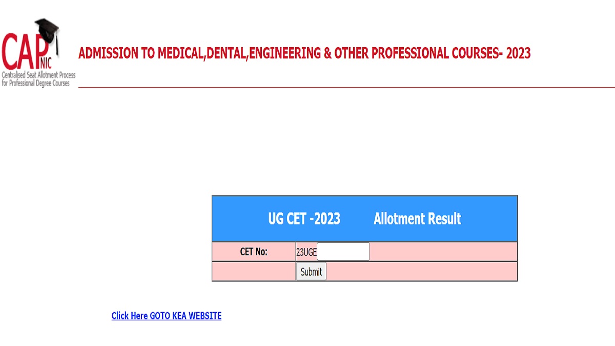 KEA KCET Counselling 2023 Seat Allotment Result Today, Get Round 1 ...