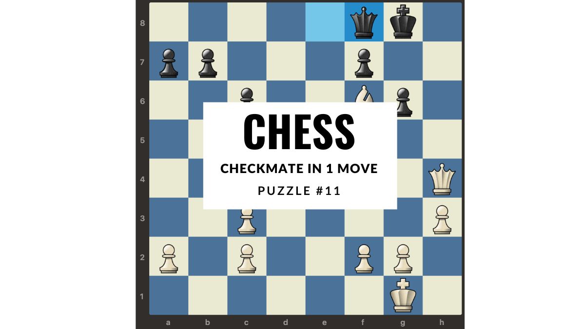 Chess Puzzle #11: Checkmate In 1 Move, White To Play