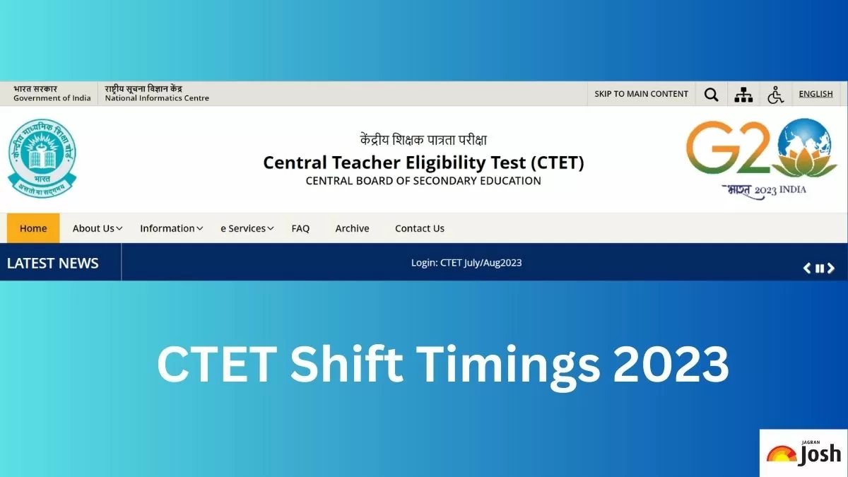 CTET Shift Timings 2023