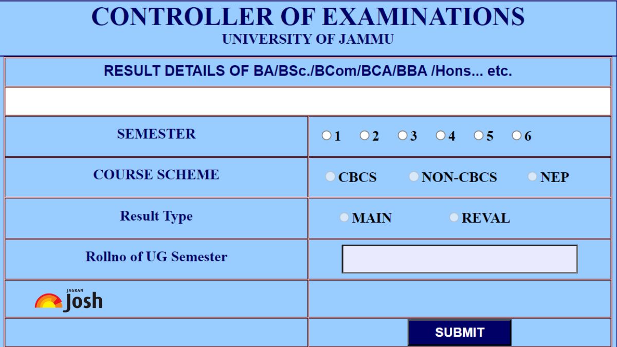 Jammu University 6th Sem Results 2023 Declared For UG Courses; Download ...