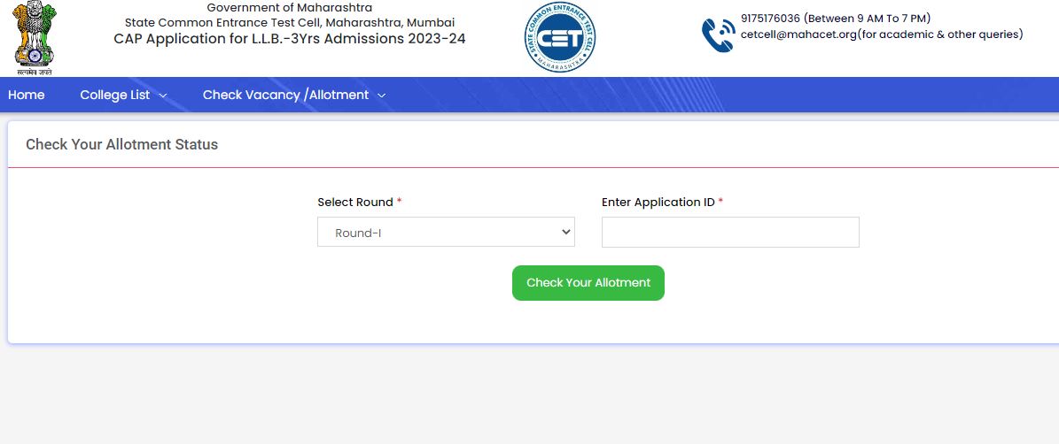 MH CET 3-Year LLB CAP Round 1 Allotment List 2023 Released, Know How To ...