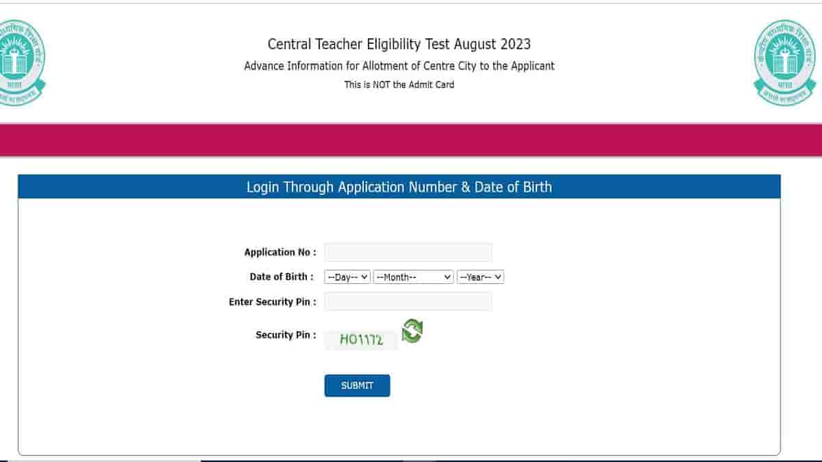 Ctet Admit Card 2023 Date (Out) At Ctet.Nic.In: Download Pre Call Letter,  Exam City Intimation Link Here