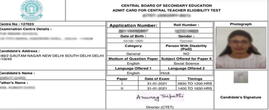 CTET Admit Card 2023 Date (Out) At Ctet.nic.in: Download Pre Call ...