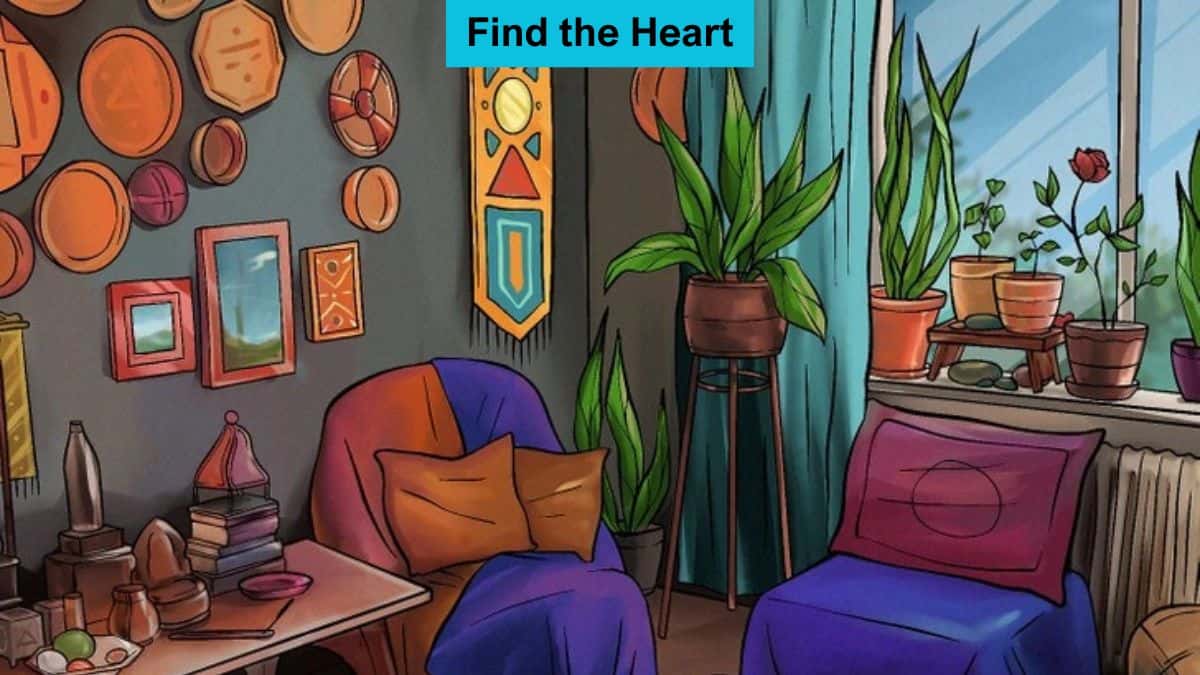Optical Illusion to Test Your Vision: Find a Hidden Heart in the Living Room in 9 Seconds!