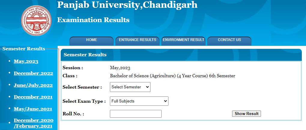 PU BSc Results 2023