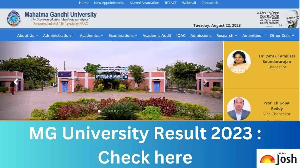 MG University Result 2023 OUT: Download Link for UG I, II, III & V Sem ...