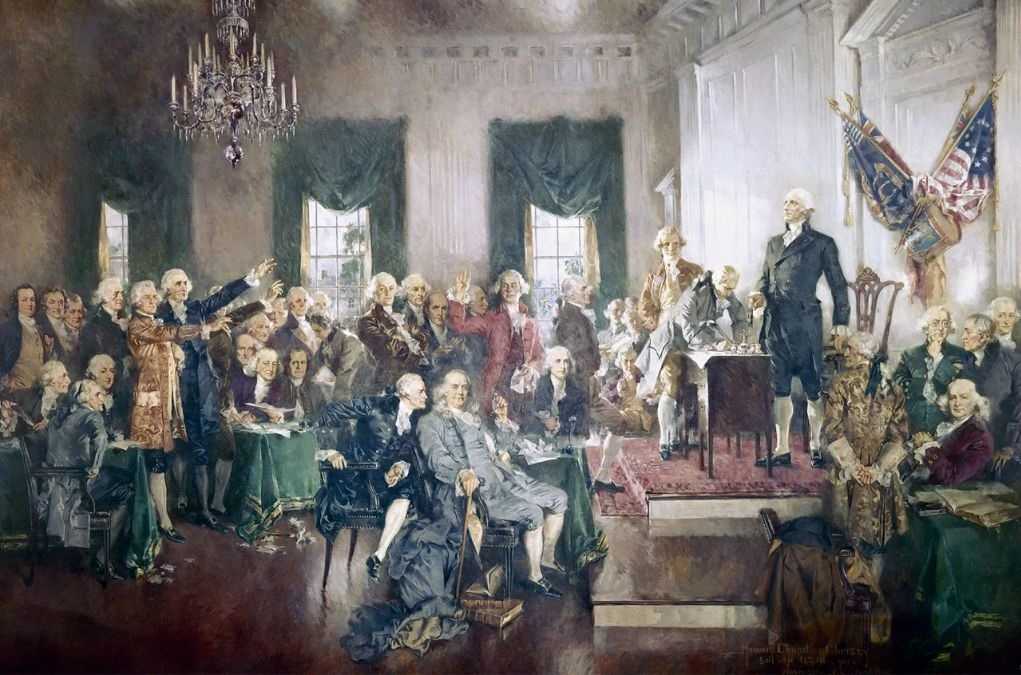 united states constitution signing painting