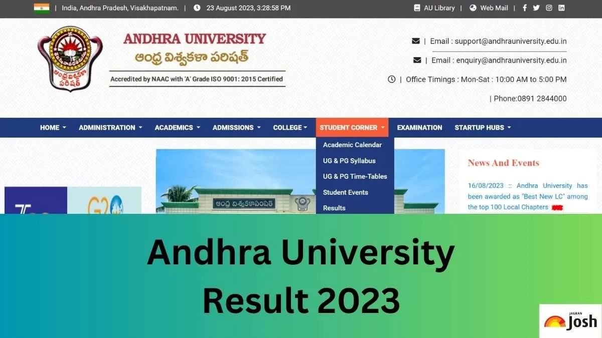 Andhra University Result 2023