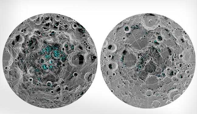 water on moon images