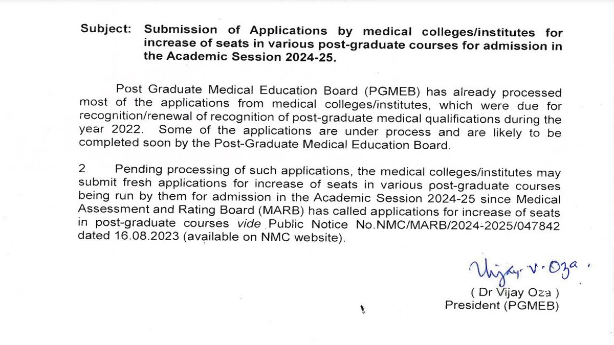 NEET PG 202425 NMC asks medical colleges to submit fresh applications