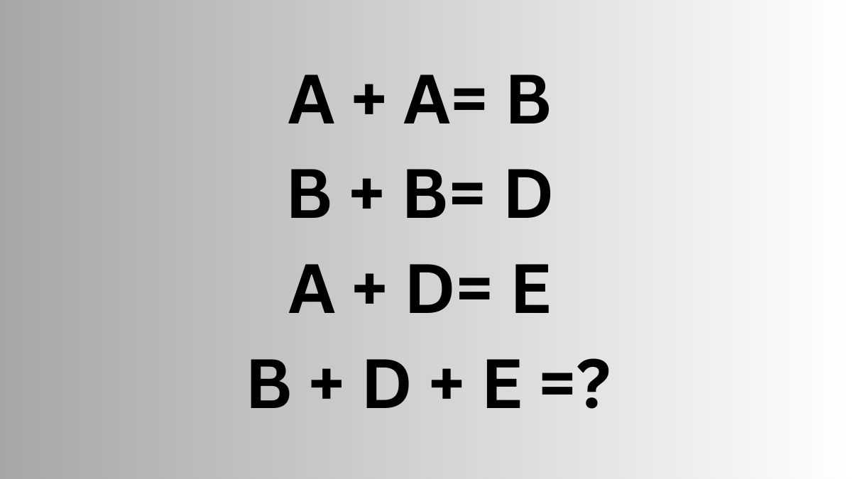 Free Logic Test: Can You Crack The Solution For The Alphabetic Equation ...