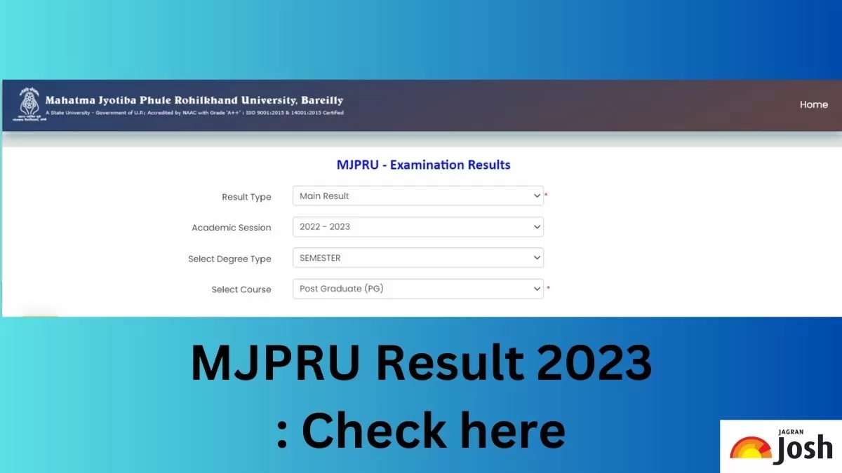 MJPRU Results 2023 OUT M.Sc. 3rd sem and BA Final Year Result