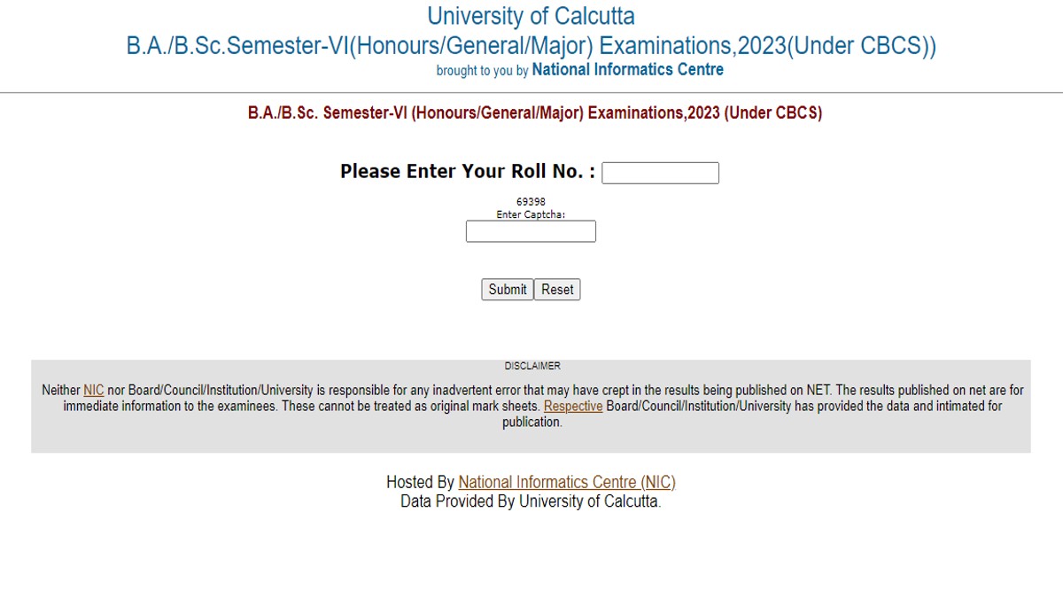 Calcutta University BA, BSc Results Declared At Wbresults.nic.in, Get ...