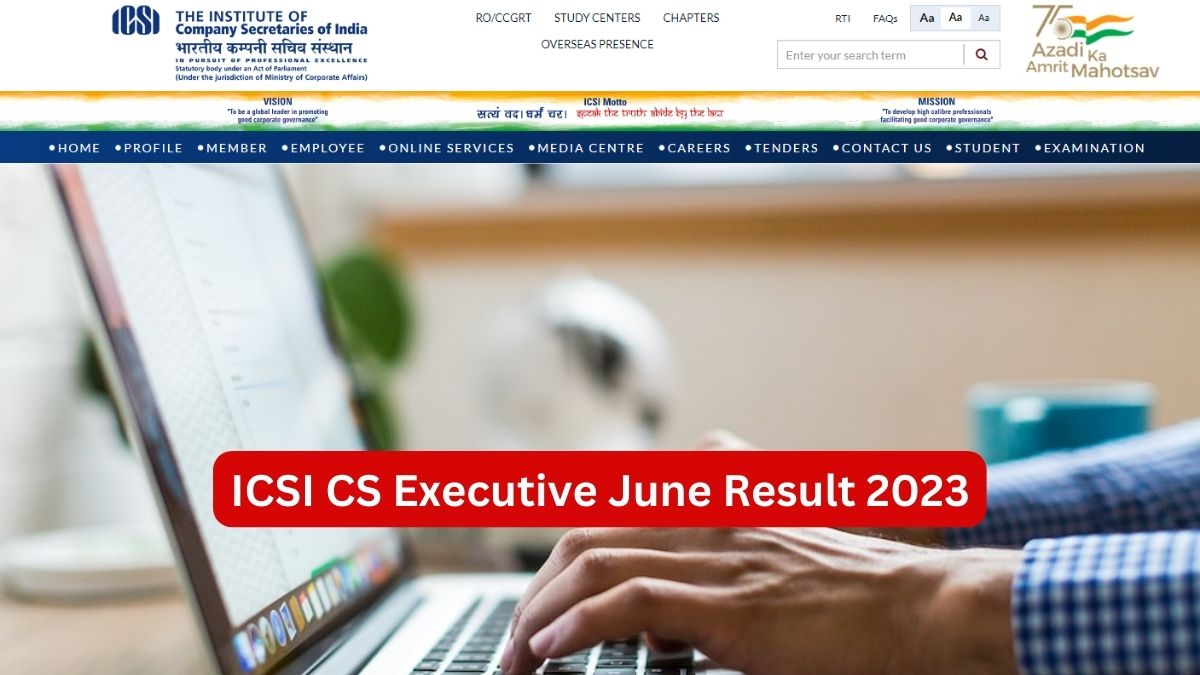 ICSI CS Executive Result 2023 Declared at icsi.edu