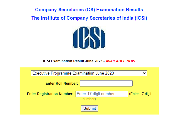 ICSI CS Executive Result 2023 Out For June Session, Get Direct Link ...