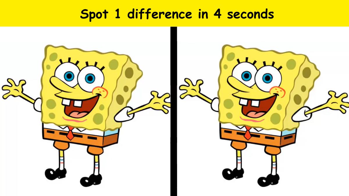 Can you spot 1 difference between the Spongebob Squarepants