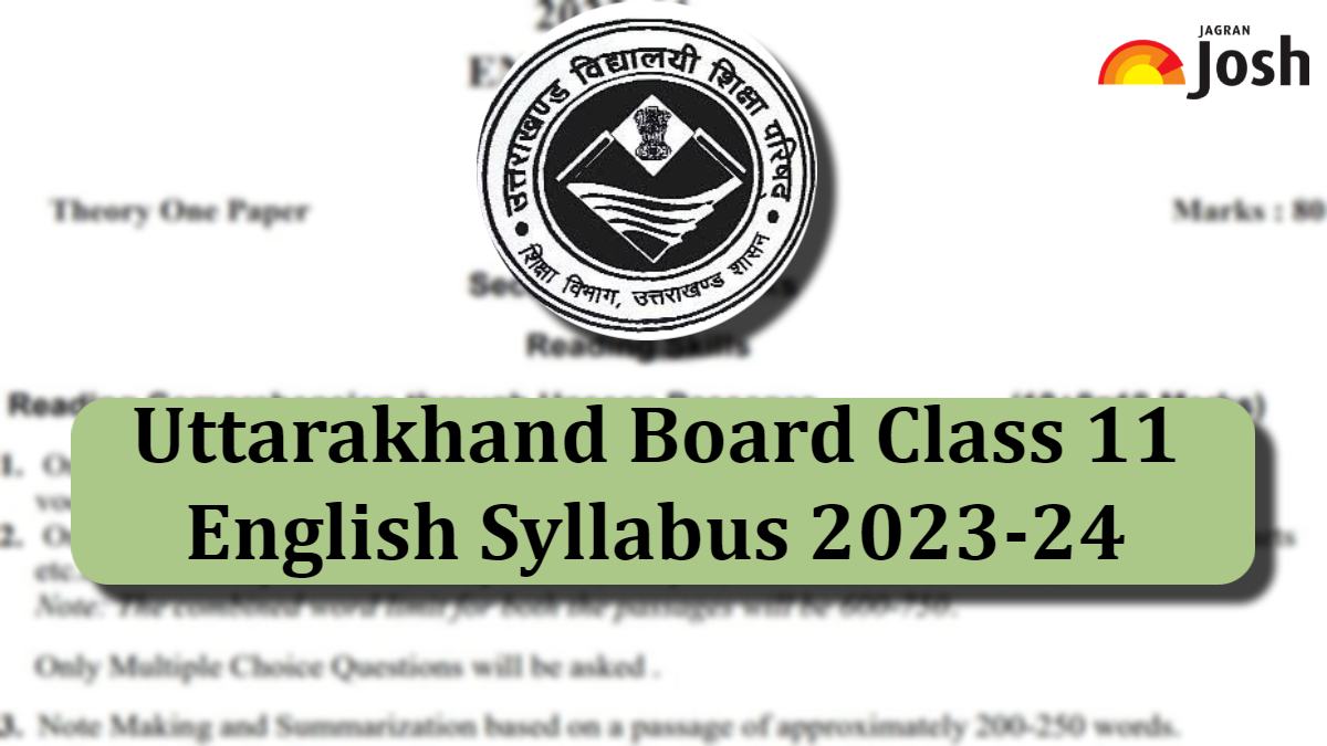 UK Board Class 11 English Syllabus 2023-24: Download in PDF