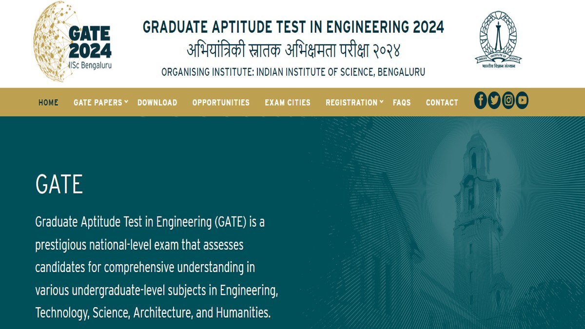 GATE 2024 Information Brochure Releases At Gate2024.iisc.ac.in ...