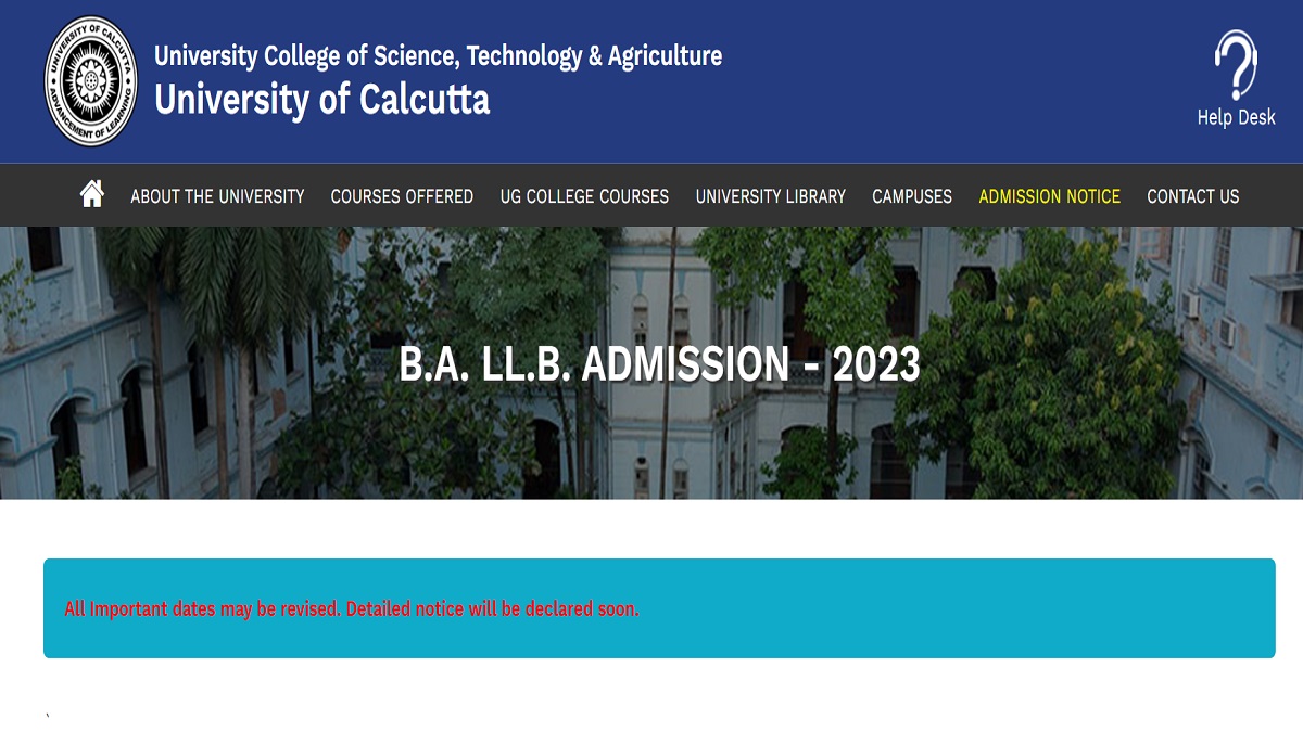 Calcutta University BA LLB Admit Card Out, Get Steps to Download, Admit