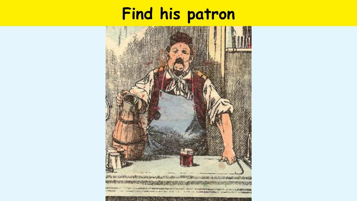 Can you find the bartender's patron in 4 seconds?                        