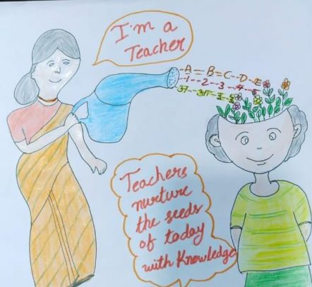 Teacher's Day Drawing || Teacher's Day Poster || How to Draw Happy Teacher's  Day Slogan & Poster - YouTube