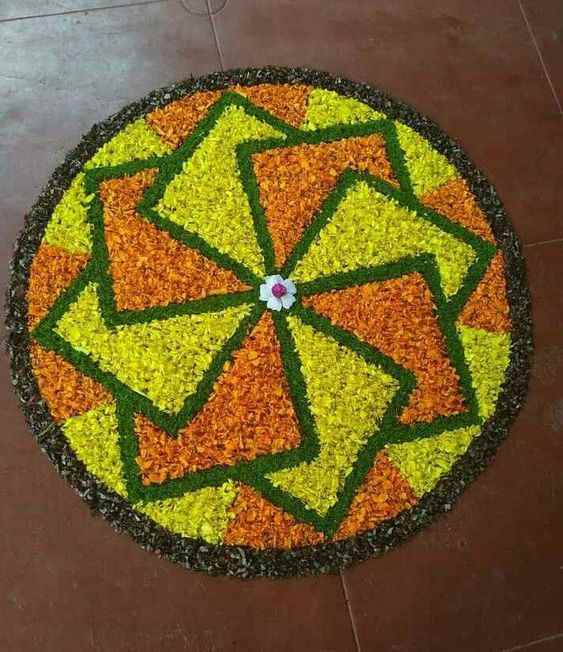 Onam pookalam drawing / Athapookalam drawing easy / Mrs Artist - YouTube