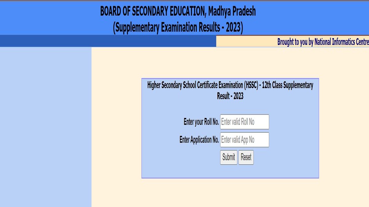 MP Board Supplementary Result 2023 Out, Check MPBSE 12th Result Direct