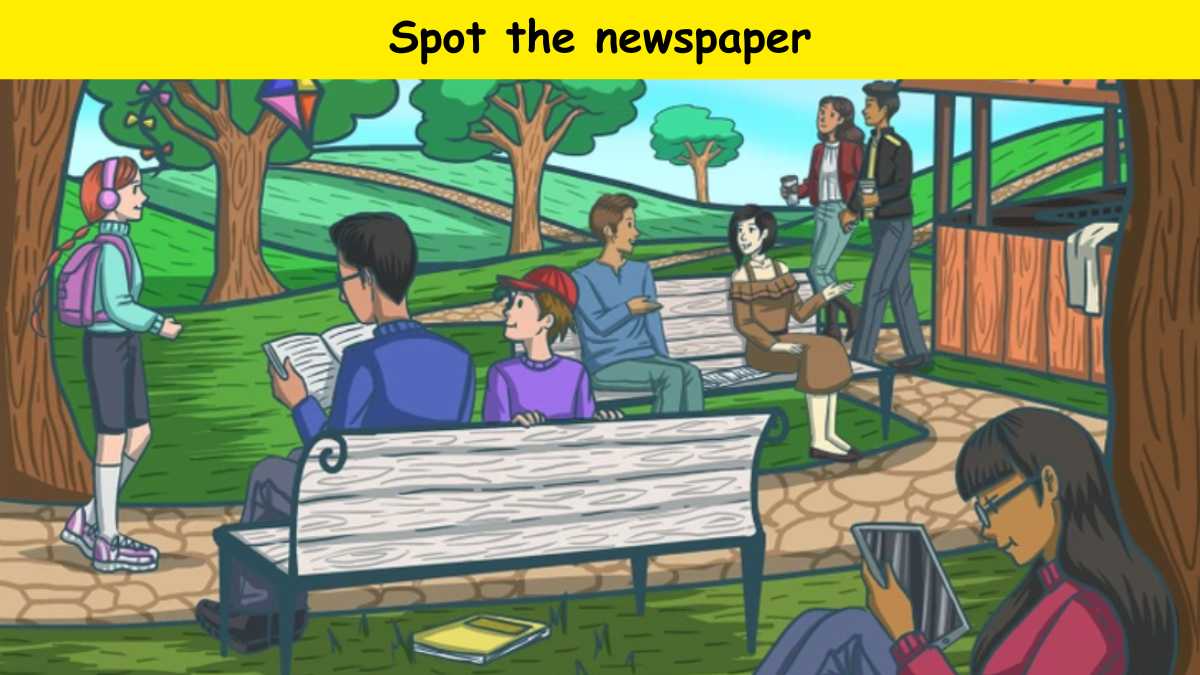 You have hawk-like eyes if you can spot the newspaper at the park in this morning walk picture within 6 seconds.