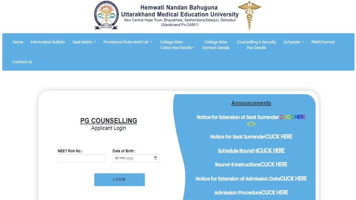 Uttarakhand NEET PG Counselling 2023 Round 2 Registration Closes