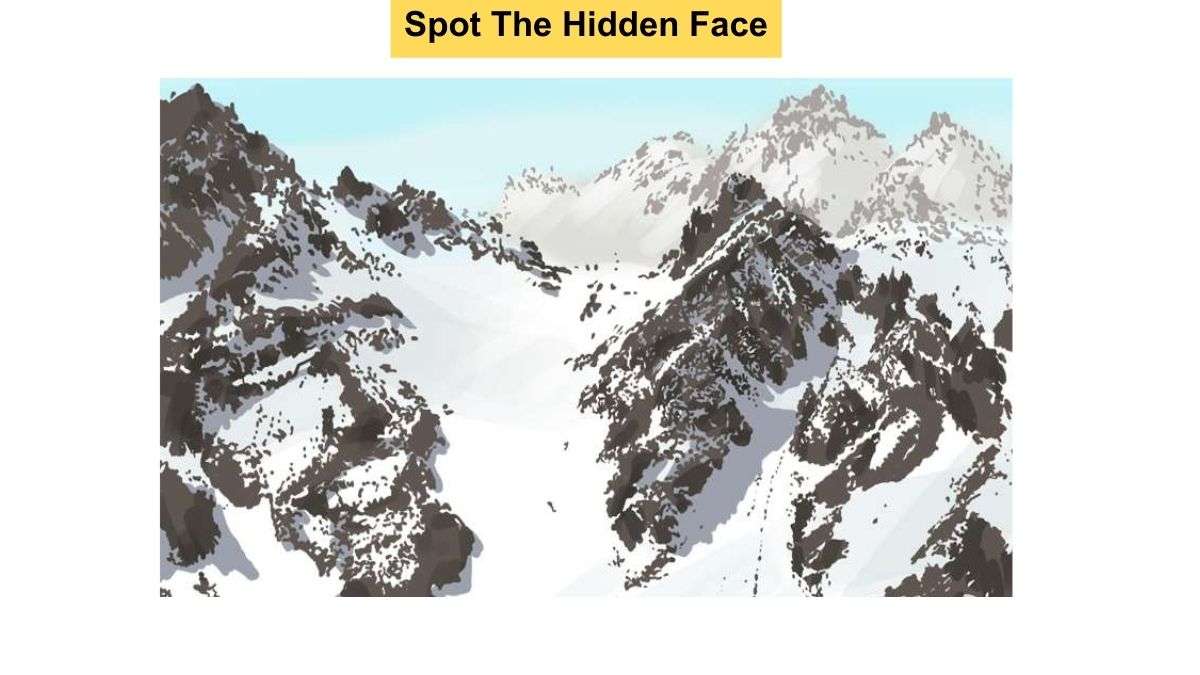 Optical Illusion IQ Test: Can You Spot A Hidden Face In The Snowy Mountains Within 8 Seconds?