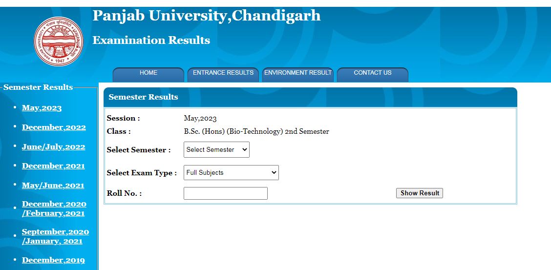 PU Result 2023