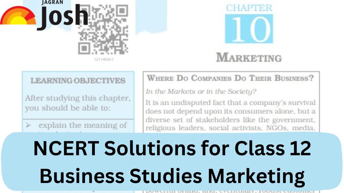 NCERT Solutions for Class 12 Business Studies Chapter 10 Marketing, Download PDF