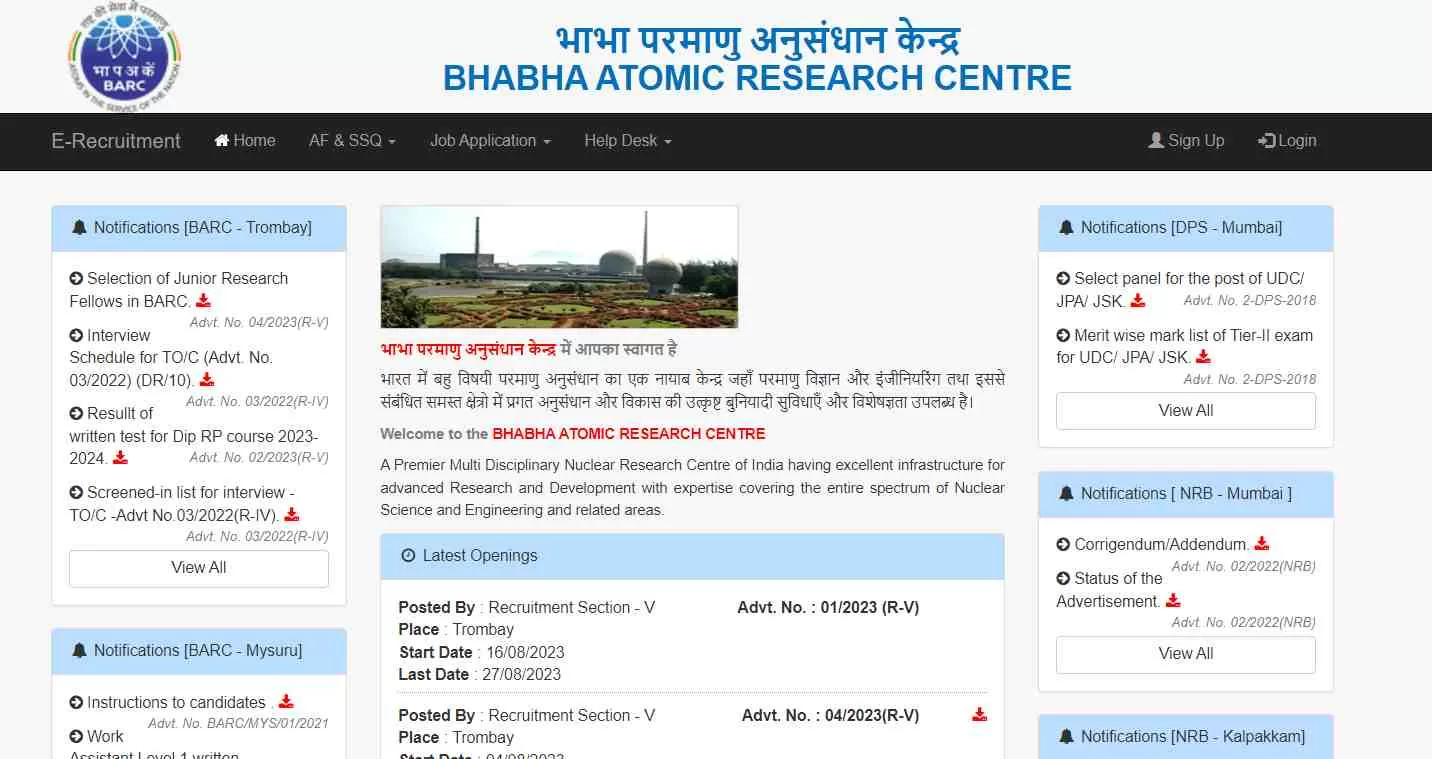 BARC JRF भर्ती अधिसूचना 2023 के बारे में सभी हाइलाइट यहां देखें