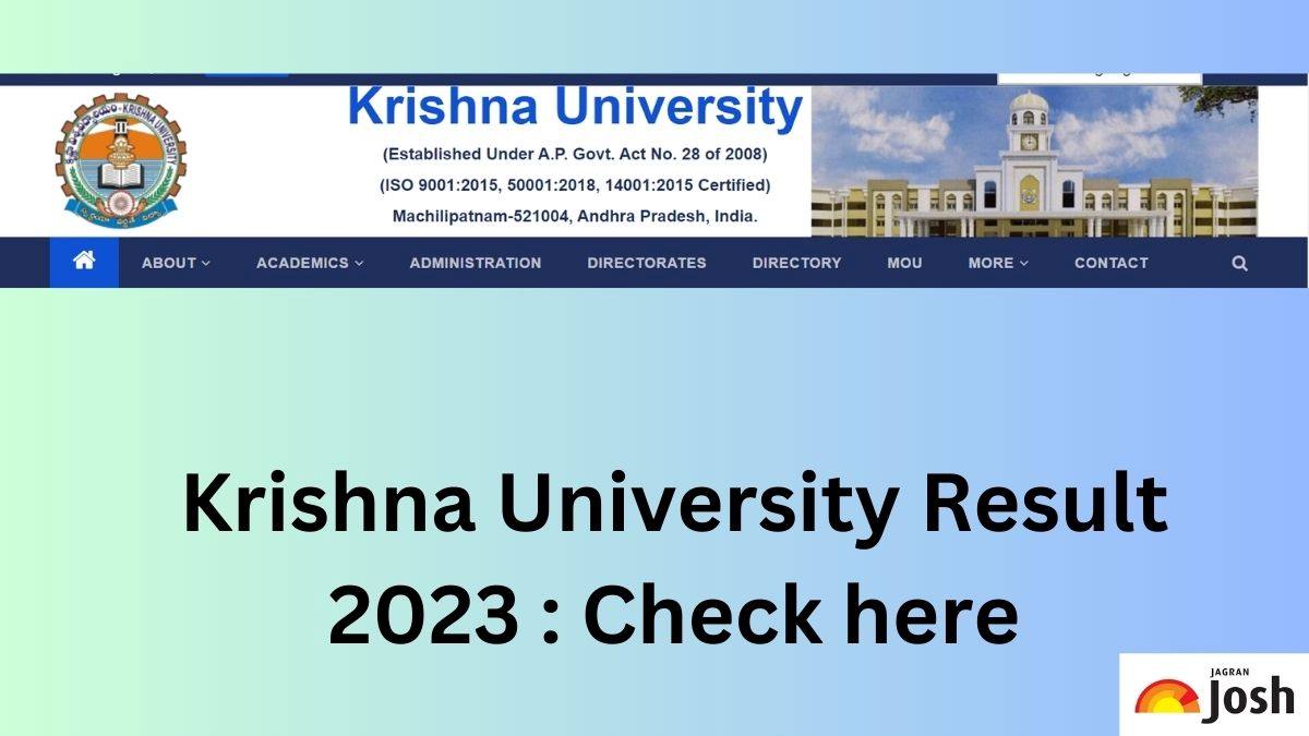 Krishna University Result 2023 OUT Direct Link to Download Result at