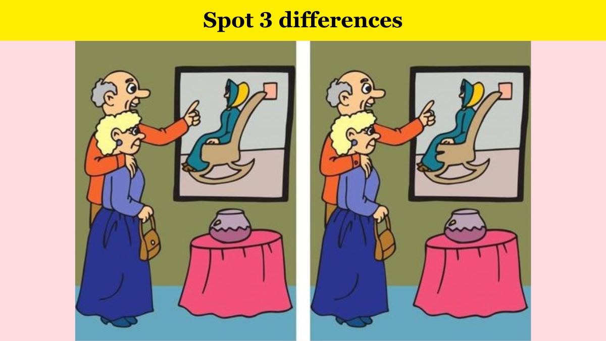 Spot 3 differences between the two art gallery pictures in 15 seconds. Test your observation skills. 