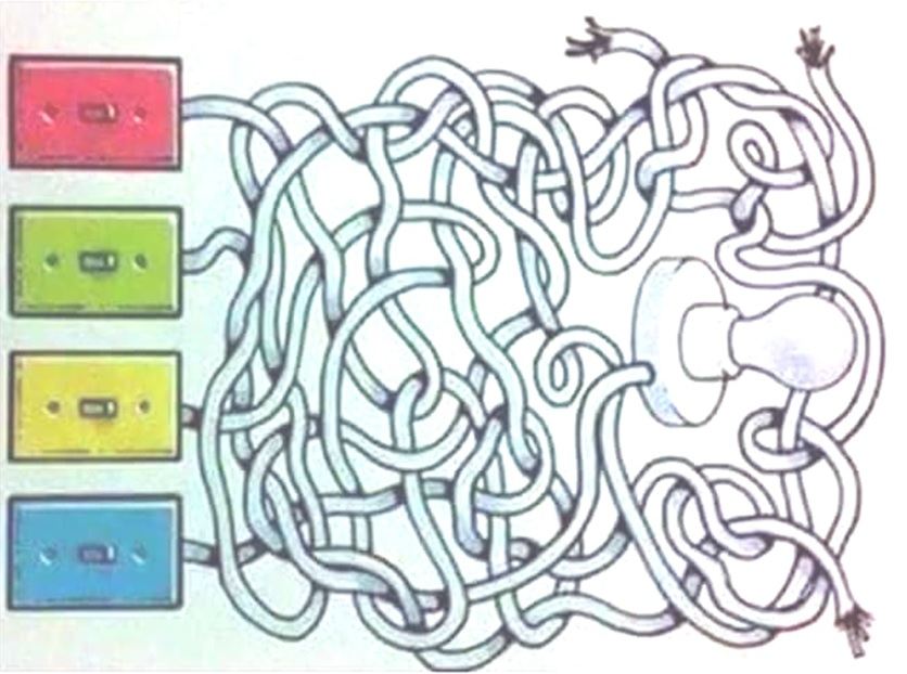 visual puzzles riddles brain teasers light switch bulb