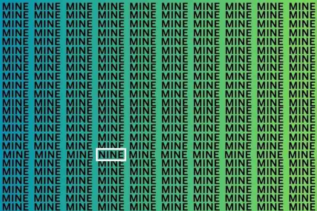 Illusion Pictures With Hidden Images With Answers Only Highly Observant Can Spot The Word 'Nine' In 11 Seconds!