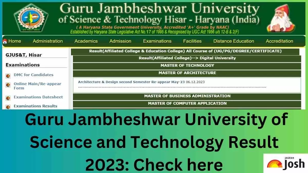 Direct link to download GJU Result 2023 PDF here.