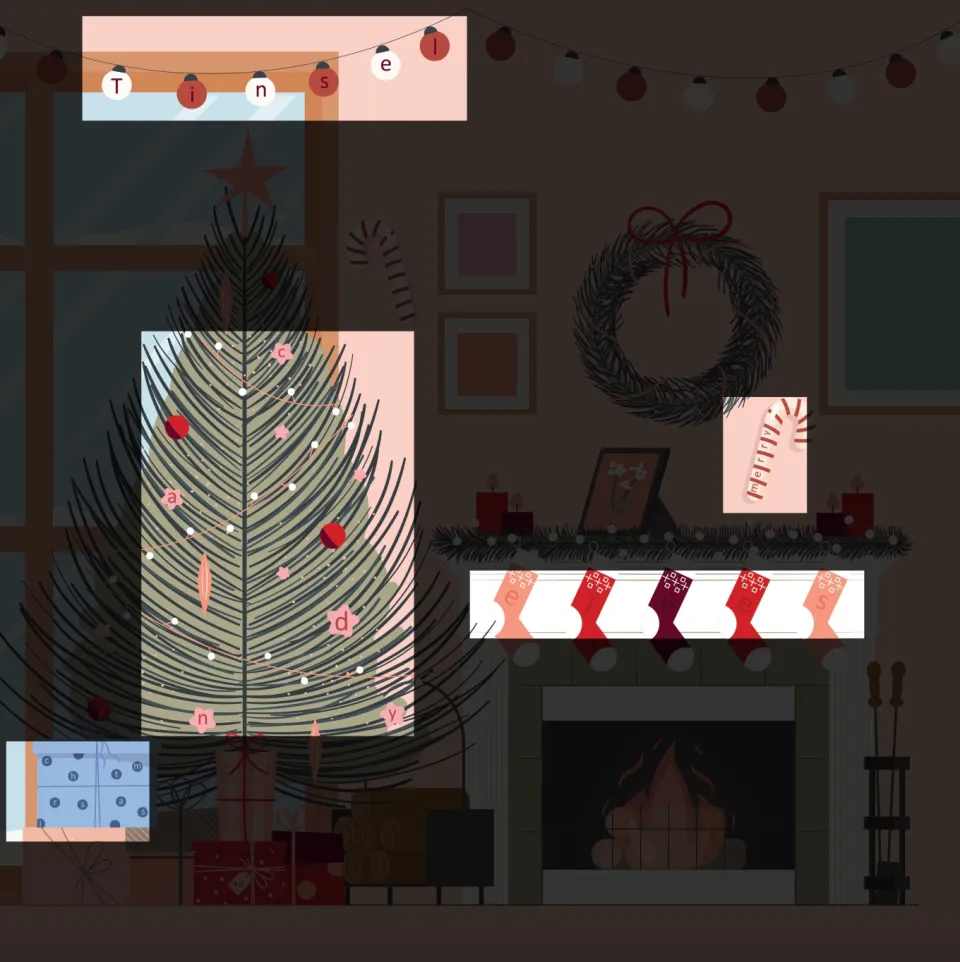 all the five hidden words are here