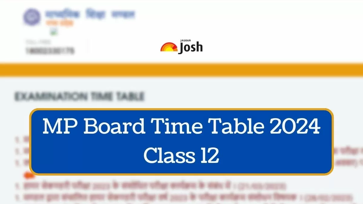 MP Board 12th Time Table 2025 Download MPBSE Class 12 Exam Date PDF