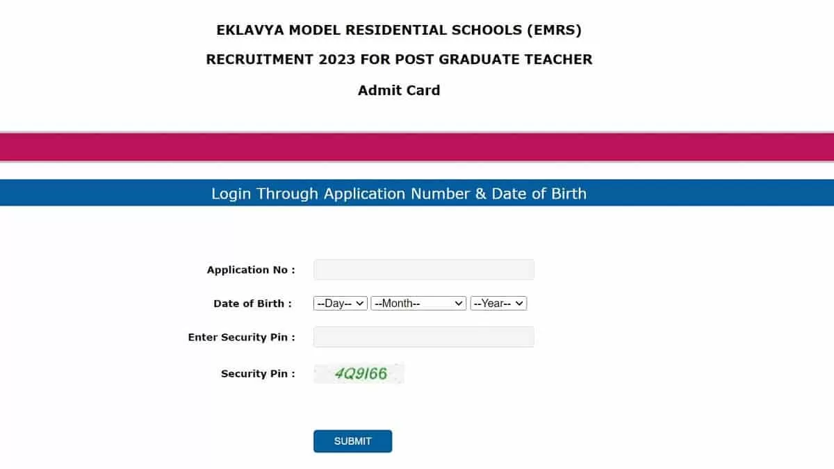 EMRS Admit Card 2023 OUT at emrs.tribal.gov.in: Download NESTS