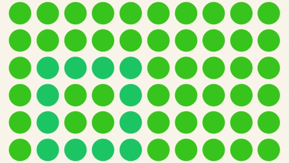 Optical Illusion For Vision Test: Which Shape Do You See Among Green Dots In The Picture Within 5 secs?