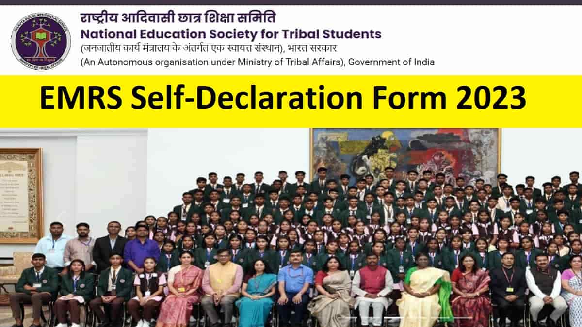 Emrs Self Declaration Form 2023 Check Direct Link To Download Emrs Tgt Pgt Principal Jsa 7376