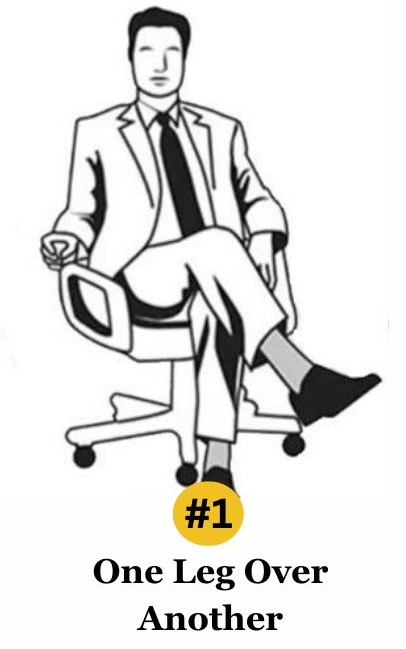 one knee over another sitting personality