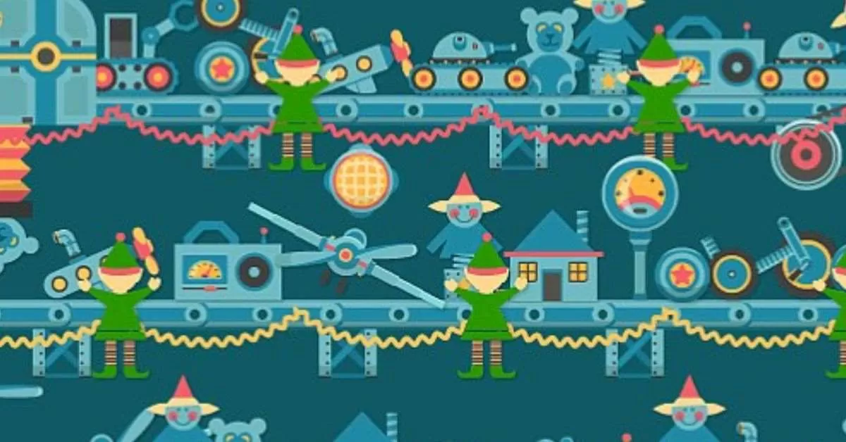  A Festive Seek and Find Puzzle to Trick Your Brain: Can You Spot the Hidden Robot Among the Working Elves Within 11 Seconds? 
